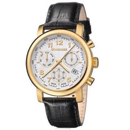 Image of Wenger Urban Classic Chrono IP forgyld rustfri stål Quartz med chrono Herre ur, model 01.1043.106